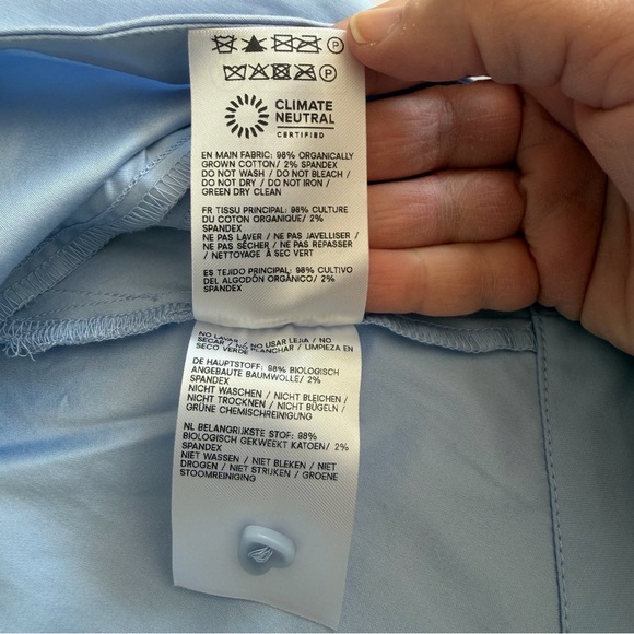 Reformation x Devon Lee Carlson "Loonette" Ice Water Blue Back Tie Mini Dress - Picture 14 of 17